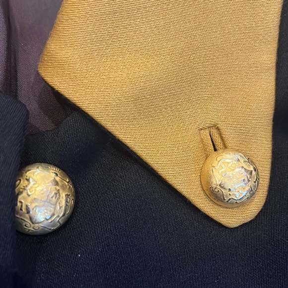 Randy Kemper Navy and Gold Detailed Blazer - Picture 3 of 4